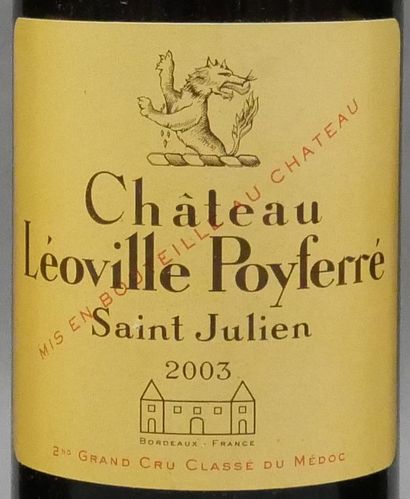 null 3 	bouteilles 	Château 	LEOVILLE POYFERRÉ, 2° cru 	Saint-Julien 	2003