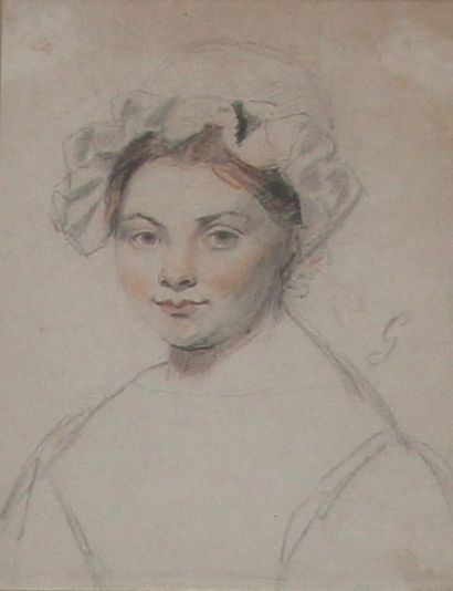 null Ecole FRANCAISE du XIXème siècle

Portrait de femme au bonnet

Fusain, crayons...