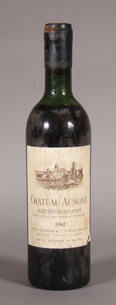 null 1	 bouteille 	Château 	AUSONE, 1° Grand Cru 	St-Émilion 	1962	 (LB/MB, elt,...