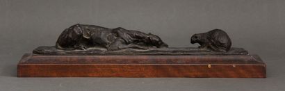 null Jean ARY-BITTER (1883-1973)

Greyhound and cat

Proof in bronze with brown patina...