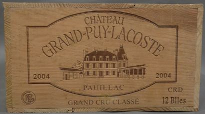 null 12 	bouteilles 	Château 	GRAND-PUY-LACOSTE, 5° cru 	Pauillac 	2004 cb