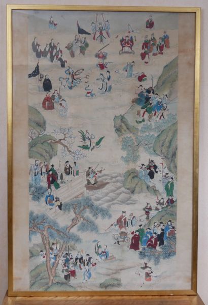 null Chinese school of the second half of the XIXth c.

Scene of the Tao, including...