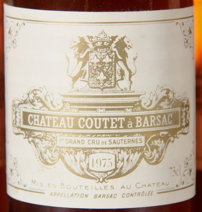 null 5 	bouteilles 	Château 	COUTET, 1° cru 	Barsac 	1975	 (2 J, 3 TLB)