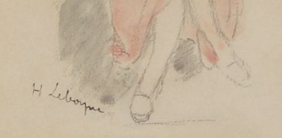 null Henri LEBASQUE (1865-1937)

Jeune femme en robe rose

Aquarelle et crayon signée...