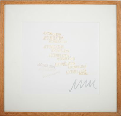 null Fernandez ARMAN (1928-2005)

Accumulation

Stamps on paper signed with silver...