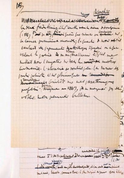 "MAURRAS (Charles), 1868-1952" "Pour un jeune français. Mss. complet, comprenant...