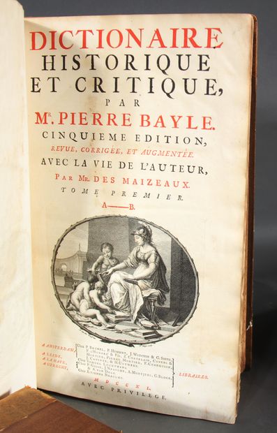 null Pierre BAYLE. 

Dictionnaire historique et critique.

Cinquième édition revue,...