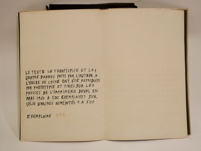 null Jean DUBUFFET.

La Fleur de barbe. 

Paris, s.n., 1960. In-folio, 500x330, sous...