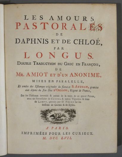 null Les Amours pastorales de Daphnis et Chloé.

Avec figures. Double traduction...