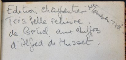 null de MUSSET Alfred

Contes

Ed. Charpentier, Paris 1860

In 8 à reliure en maroquin...
