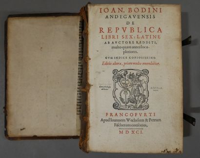 null IOAN BODINI. 

Andegavensis de Republica libri sex ; latine.

Francofurti, Apud...