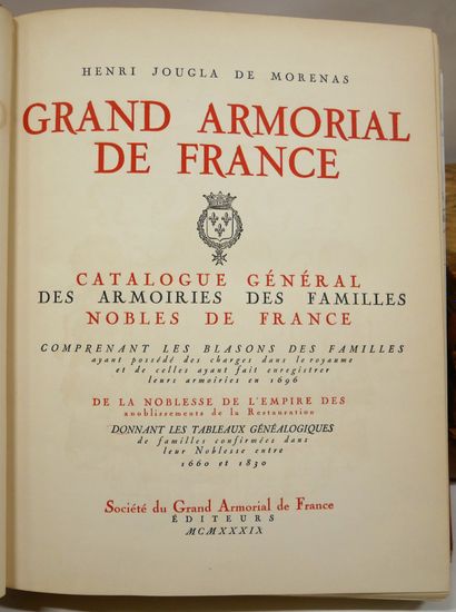 null - Le grand Armorial de France, 7 vol.

- Histoire de la Maison Royale de France,...