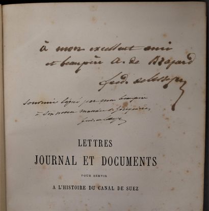 null FERDINAND DE LESSEPS. Letters, diary and documents to serve the history of the...