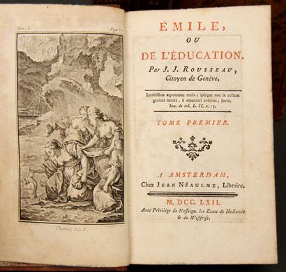 null JEAN-JACQUES ROUSSEAU. 

Émile ou de l’éducation.NON VENU

4 volumes, rel. basane...