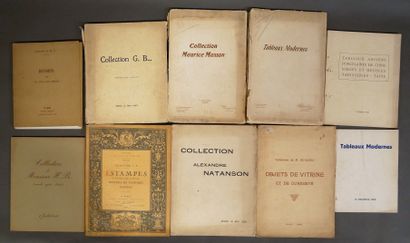 null Fort lot de catalogues de ventes aux enchères, années 1905 à 1943. 

Collection...