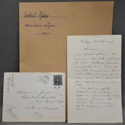 null General de LATTRE DE TASSIGNY. 1889-1952. 1 visit card as., 3 photos amateur,...