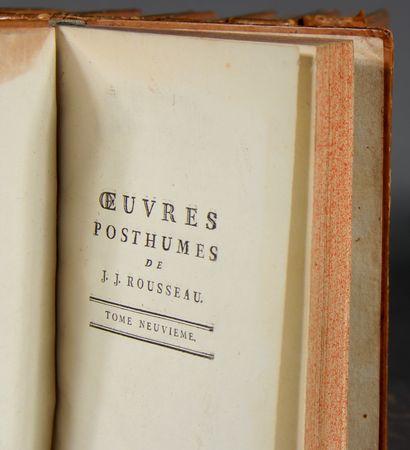 null Jean-Jacques ROUSSEAU. 

Œuvres posthumes.

ou, Recueil de pièces manuscrites...