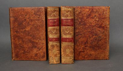 null L'ARIOSTE

Le roland furieux, 4 vol. Paris , Laporte, 1775, in-8, veau fauve...