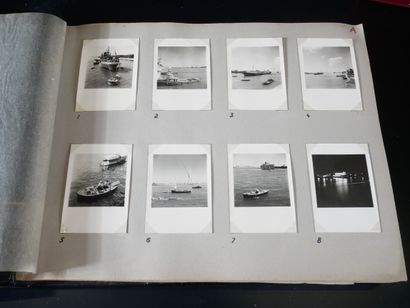 null *Deux albums photo dont photos de militaires et de porte-avion