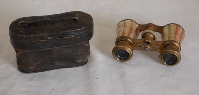 null Metal and mother-of-pearl plates theater binoculars (worn)