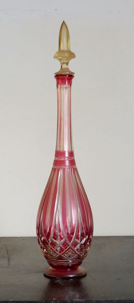 null Carafe en verre transparent et rose

H : 48 cm.