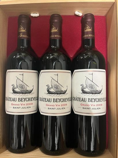 null 3 bottles château Beychevelle 2009 red