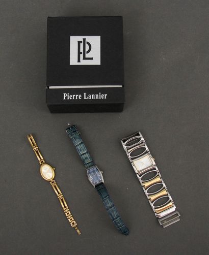 null Pierre LANNIER

Deux montre de dame en métal et un bracelet-montre de dame en...