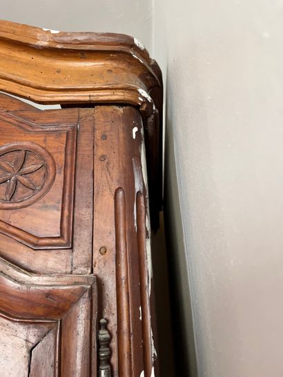 null Importante armoire en bois naturel à deux portes moulurées, XIXème s.

H : 248...