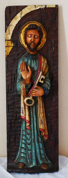 null Bas-relief in polychrome wood representing Saint Peter

60 x 19 cm.