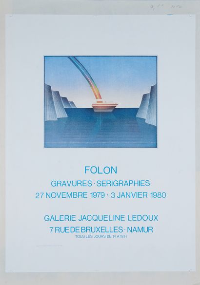 null Jean-Michel FOLON (1934-2005). 
FOLON GRAVURES-SERIGRAPHIES 1979-1980. GALERIE...