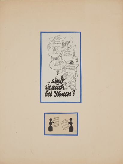 null Lot d'affichettes allemandes dont certaines de Richard LINDNER , 10 pièces au...