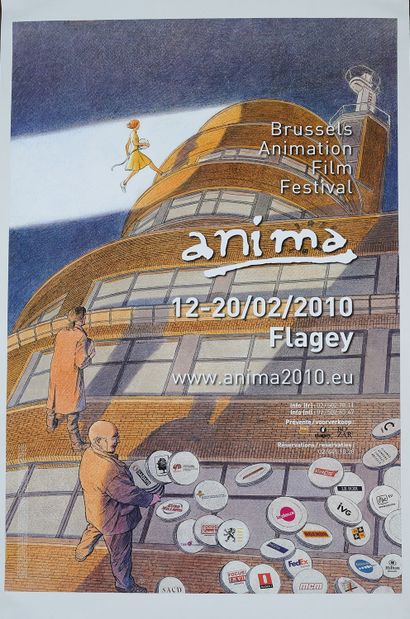 null François SCHUITEN (born in 1956). 
ANIMA, 2010, Flagey. 
Poster printed in colors,...