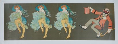 null Edouard Alexandre BERNARD (1879-1950). 
Can-Can n°4. 
Poster lithographed in...