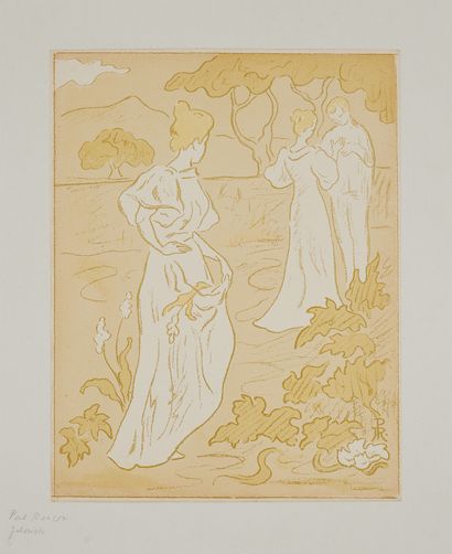null Paul-Elie RANSON (1861-1909).
Tristesse ou Jalousie, 1896.
Lithographie couleurs,...