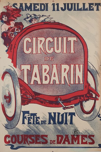 null Jules-Alexandre GRÜN (1868-1934) .
CIRCUIT DE TABARIN, samedi 11 juillet. 
Affiche...