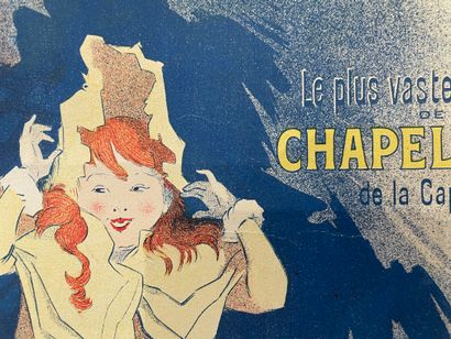 null Jules CHERET (1836-1932). 
HALLE AUX CHAPEAUX. 
Affiche lithographiée couleurs,...