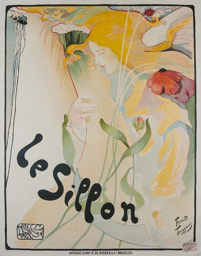 null Fernand TOUSSAINT (1873-1956). 
LE SILLON, 1895. 
Affiche chromolithographique...