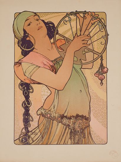 null Alfons MUCHA (1860-1939). 
SALOME for the Estampe Moderne
Poster lithographed...