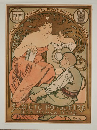 null Alfons MUCHA (1860-1939). 
L'Art enseigné au peuple par les projections. Société...