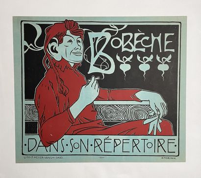 null Herman TEIRLINCK (1897-1967) 
BOBECHE DANS SON REPERTOIRE. 
Affiche lithographiée...