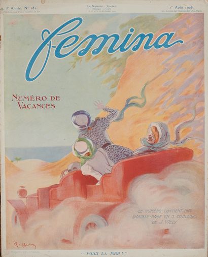 null Leonetto CAPPIELLO (1875-1942). 
FEMINA N°181, 1er août 1908.
Revue brochée...