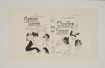null Jules CHERET (1836-1932). 
CLAUDINE LAMOUR par Camille Lemonnier.
Couverture...