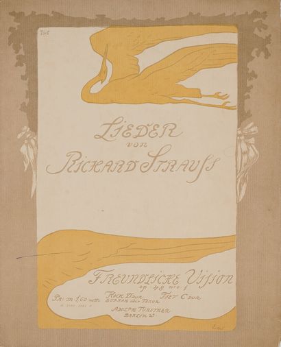 null Fritz ERLER (1868-1940). 
LIEDER VON RICHARD STRAUSS.
Poster lithographed colors,...