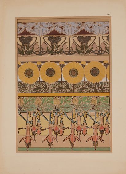 null Alfons MUCHA (1860-1939). 
Project floral interior decoration: Decorative documents....