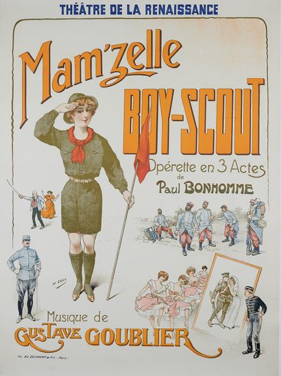 null Henri GRAY (1858-1924). 
THEÂTRE DE LA RENAISSANCE. MAM'ZELLE BOY-SCOUT. OPERETTE...