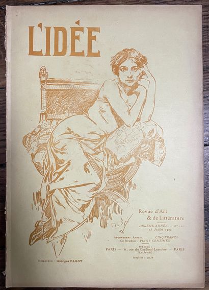 null THE IDEE. 
6 Art Literature magazines : N°103 - July 15, 1905 ; N°109 - January...