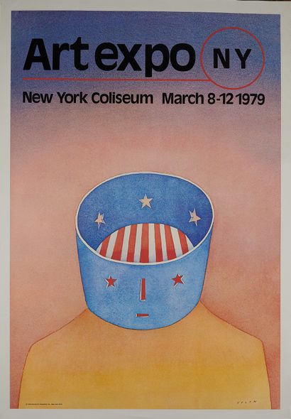 null Jean-Michel FOLON (1934-2005). 
ART EXPO NY. New York Coliseum march 8-12 1979.
Poster...