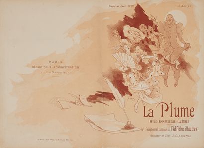 null Jules CHERET (1836-1932). 
LA PLUME. Bi-monthly illustrated magazine, N°110...