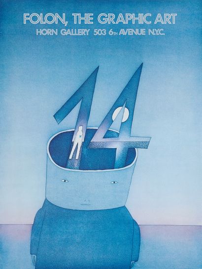 null Jean-Michel FOLON (1934-2005). 
FOLON, THE GRAPHIC ART. HORN GALLERY NYC. 
Affiche...