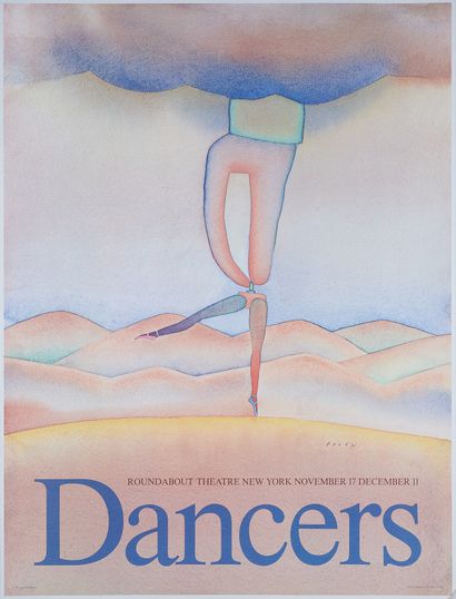 Jean-Michel FOLON (1934-2005).
DANCERS. 
Affiche...